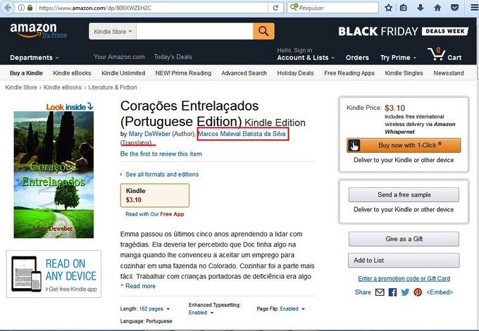 Book translated into Portuguese and published in Amazon